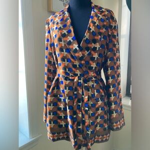 Zara Black Coat with Orange Accents